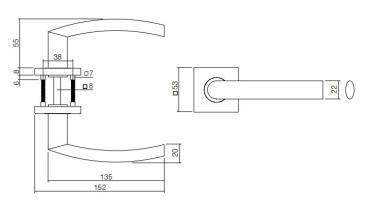 ProGriff TD-Block QRG auf Rosette– Edelstahl